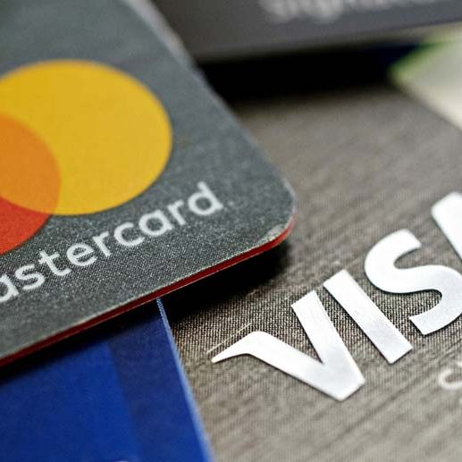Mastercard and Visa credit cards